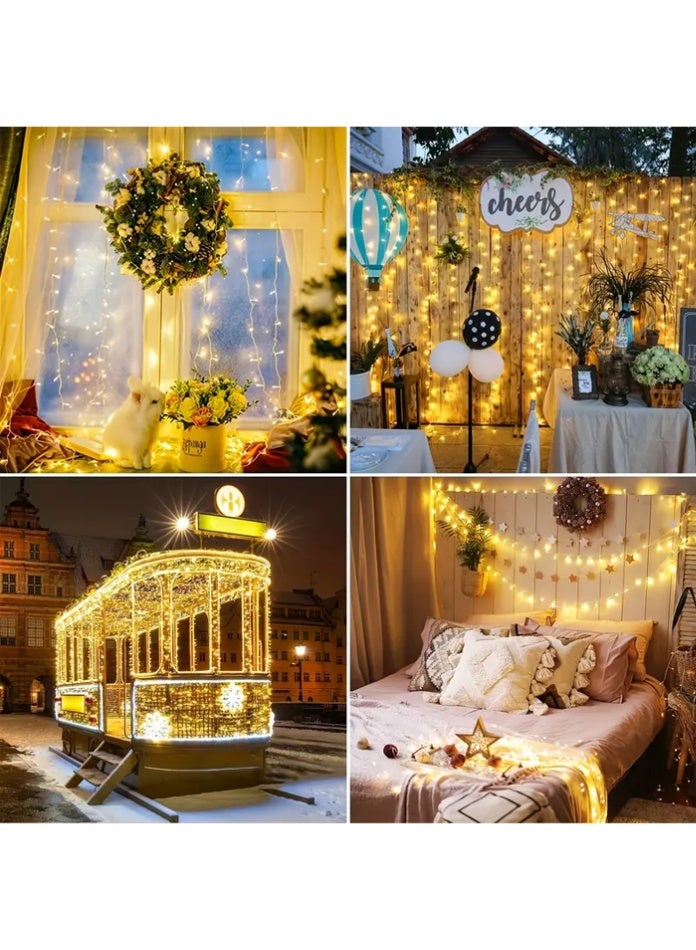 مودي سلسلة إضاءة LED بطول 40 مترًا، لون أبيض بارد، 360 مصباح LED، مقاومة للماء بمعيار IP44، قابس ثنائي، أضواء زينة رمضانية وعيدية للمنزل والمجالس والمساجد والشرفات والاستخدام الخارجي - Image 2